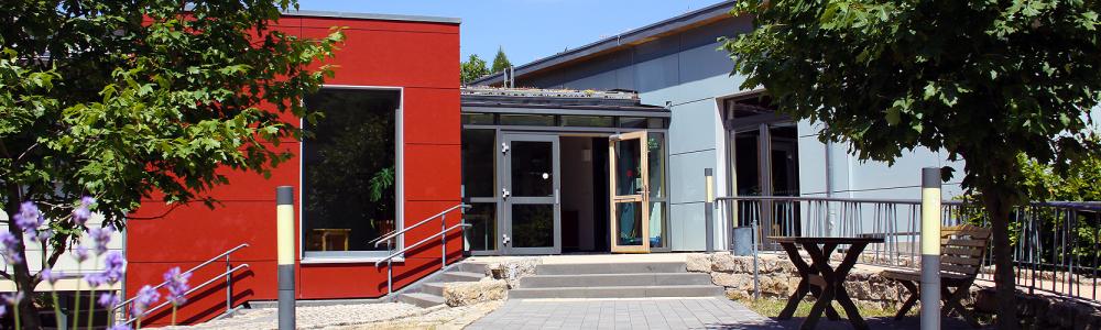 Eingangsbereich zum Bettenhaus im Schullandheim "Stern" auf dem Jenaer Forst